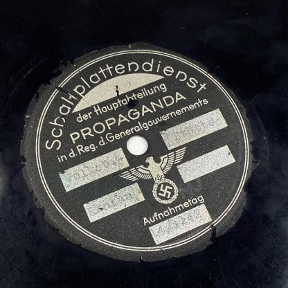 Original WWII German Schallplattendienst Propaganda record Krakau (Poland)