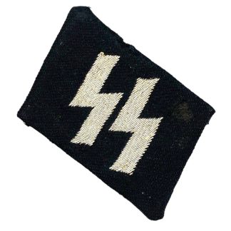 Original WWII German Waffen-SS flatwire collar tab