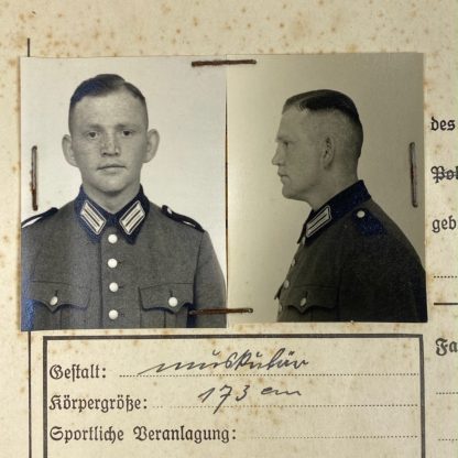 Original WWII German Polizei ‘Personalbogen’ SS Polizei-Regiment 17