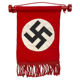 Original WWII Dutch swastika table flag