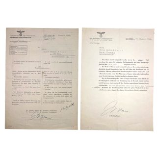 Original WWII German Landesgericht Den Haag documenten