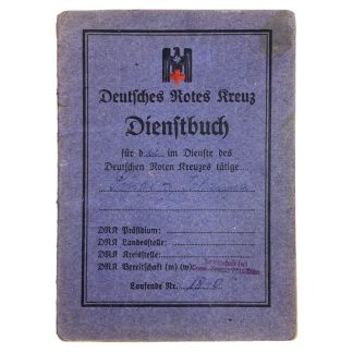 Original WWII Flemish DRK volunteer Dienstbuch