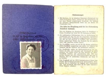 Original WWII Flemish DRK volunteer Dienstbuch