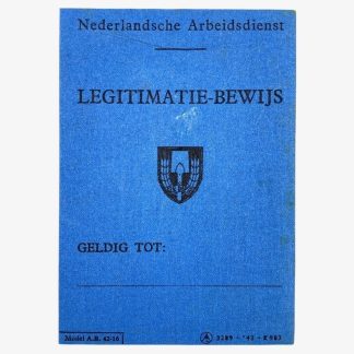 Original WWII Nederlandsche Arbeidsdienst ID card Arnhem