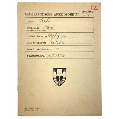 Original WWII Nederlandsche Arbeidsdienst file Nijborg