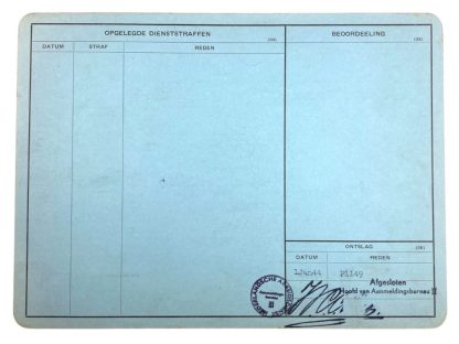 Original WWII Nederlandsche Arbeidsdienst file Sebaldeburen