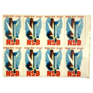 Original WWII Dutch NSB stamps
