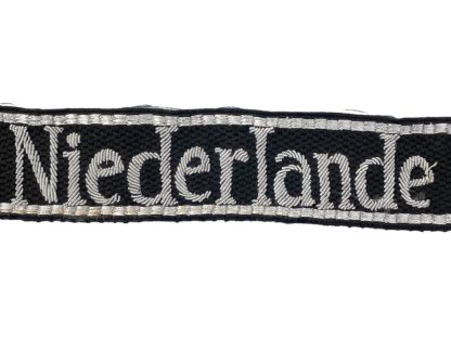 Original WWII Dutch SS-Freiwilligen Legion Niederlande officers cuff title