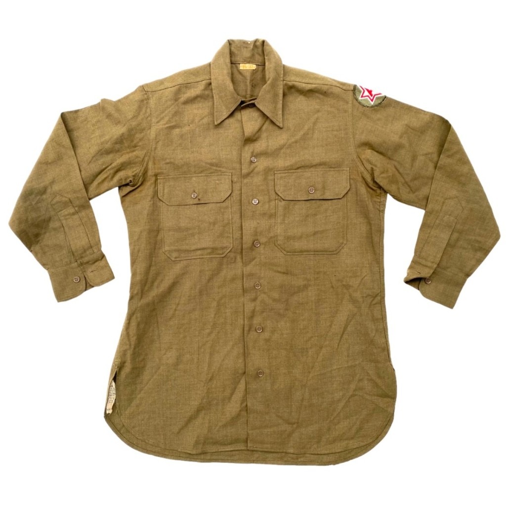 Original WWII US army EM wool shirt 6th army - Oorlogsspullen.nl ...