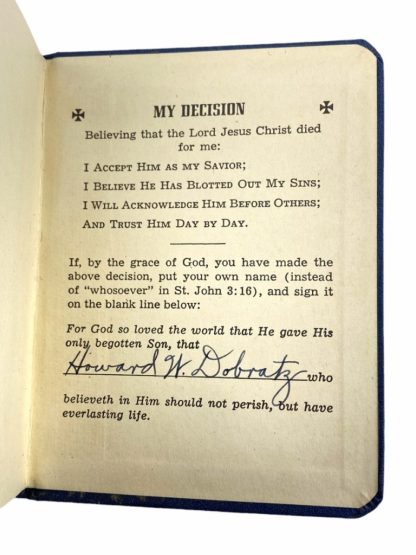 Original WWII US army prayer set