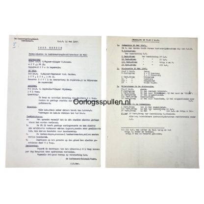 Original WWII Dutch Air Force secret documents May 1940