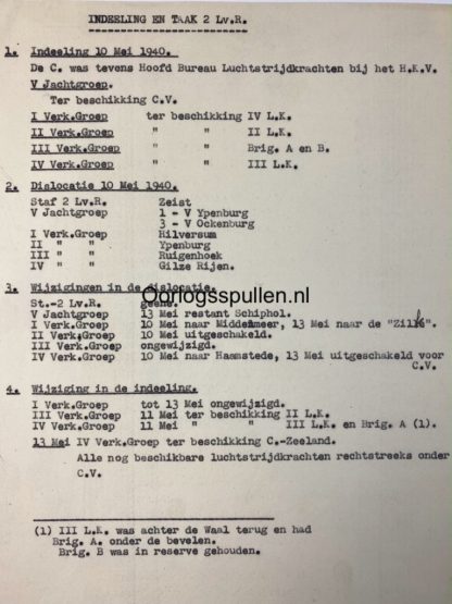 Original WWII Dutch Air Force secret documents May 1940