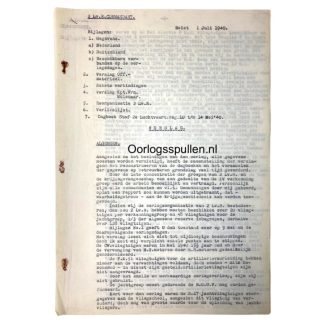 Original WWII Dutch Air Force report 2e Luchtvaartregiment May 1940