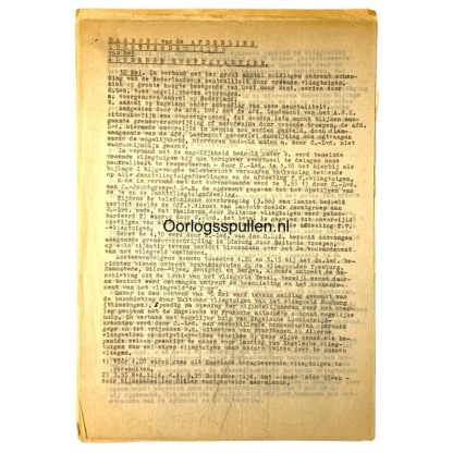 Original WWII Dutch may 1940 report of Dutch Air Force