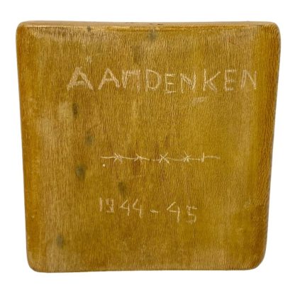 Original WWII Dutch forced laborer AEG wooden cigarette case