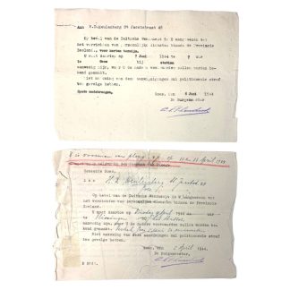 Original WWII Dutch documents Goes (Zeeland)