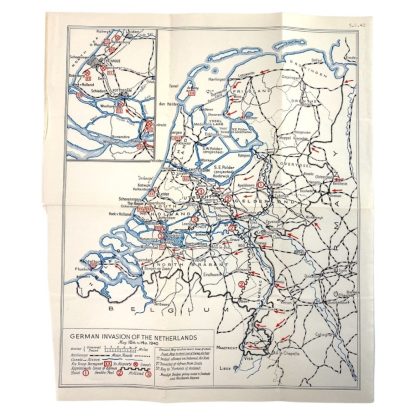 Original WWII British map of the invasion of Holland