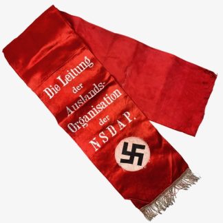 Original WWII German grave ribbon - Die Leitung der Auslands Organisation der NSDAP