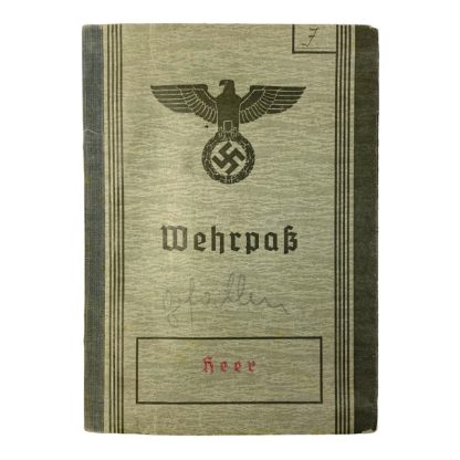Original WWII German Waffen-SS Leibstandarte 'Adolf Hitler' Wehrpass KIA - Grebbeberg/Rotterdam/Dunkirk/France