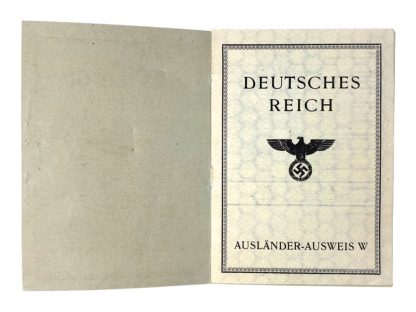 Original WWII German Ausländer-Ausweis of a Dutch dental assistance in the Luftwaffe