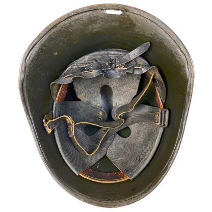 Original WWII Dutch M27 Luftschutz Warndienst helmet