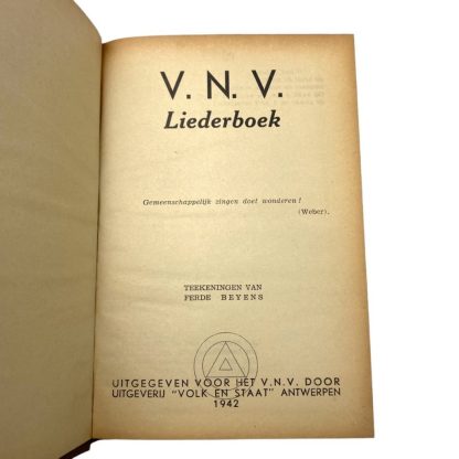 Original WWII Flemish VNV songbook