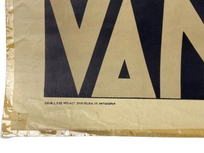 Original WWII Belgian Verdinaso 'Joris van Severen' poster