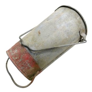 Original WWII Dutch Luchtbeschermingsdienst zinc fire bucket
