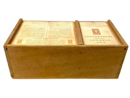 Original WWII Dutch Luchtbeschermingsdienst wooden gas box / first aid box