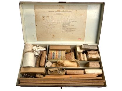 Original WWII Dutch Luchtbeschermingsdienst first aid kit (large model)