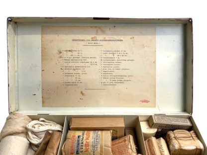Original WWII Dutch Luchtbeschermingsdienst first aid kit (large model)