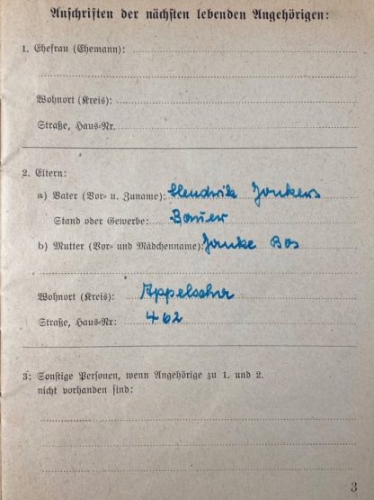 Original WWII Dutch DRK grouping of a nurse from Appelscha (Friesland)