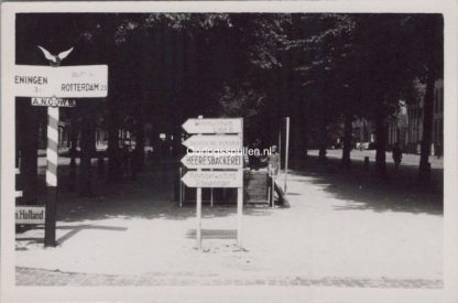 Original WWII Dutch photo German signs on Lange Voorhout in Den Haag
