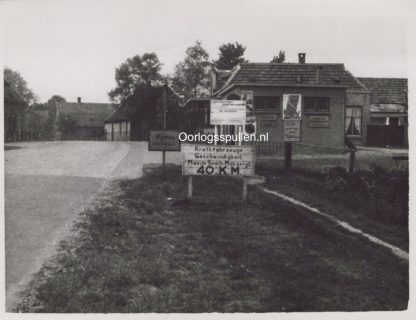 Original WWII Dutch photo of German signs in Vlijmen near 's-Hertogenbosch