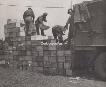 Original WWII Dutch photo - Food supply for the occupied territories in the Netherlands
