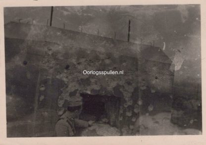 Original WWII Dutch army photo of damaged bunker in May 1940