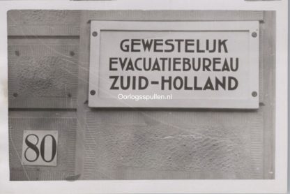 Original WWII Dutch photo Dutch evacuation sign in Den Haag