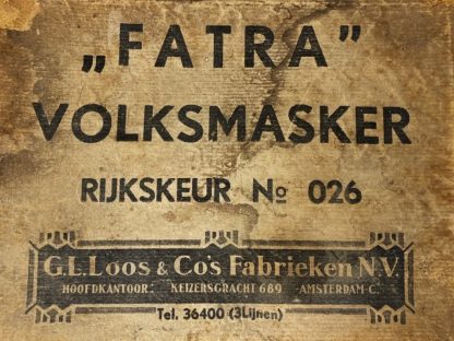 Original Pre 1940 Dutch 'Fatra' volksmasker in box