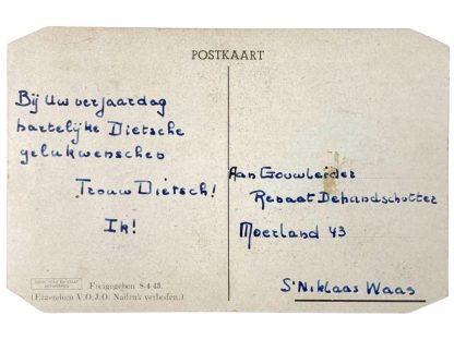 Original WWII Flemish Waffen-SS legion post card