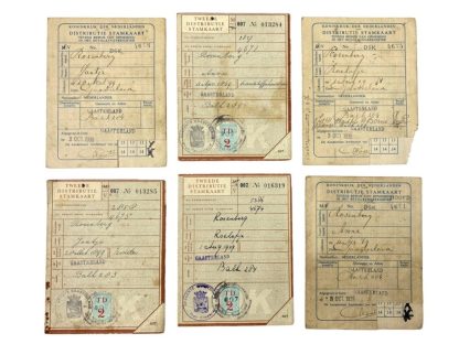Original WWII Dutch ID card grouping Gaasterland (Friesland)