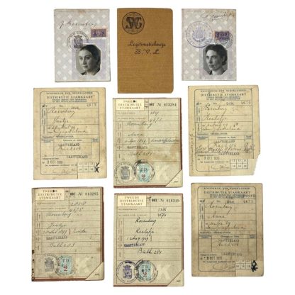 Original WWII Dutch ID card grouping Gaasterland (Friesland)