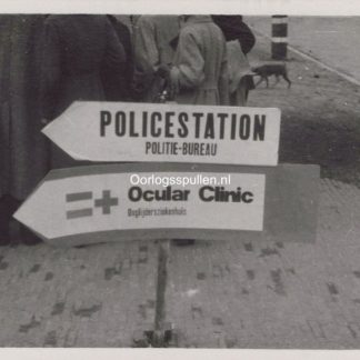 Original WWII Dutch photo Allied signs in Den Haag