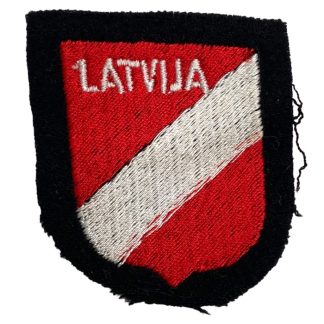 Original WWII Latvian Waffen-SS volunteer shield