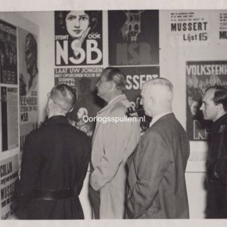 Original WWII Dutch NSB photo - Max Blokzijl and Mr. Schuilenburg during the exhibition Herlevend Nederland
