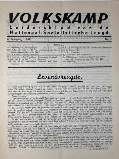 Original WWII Flemish 'Volkskamp' magazine - 1942 - No. 4