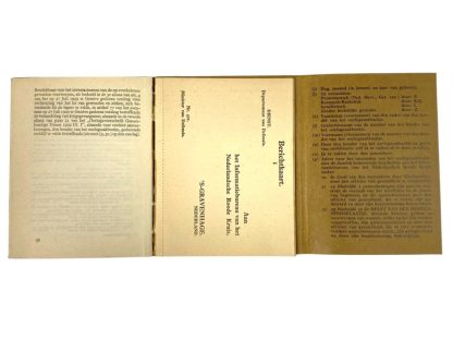 Original Pre 1940 Dutch army ID pocket book 'Staf der Artillerie' Rheden