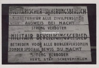 Original WWII Dutch photo German sign in Scheveningen