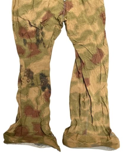 Original WWII German late war April 1945 Sumpftarnmuster camouflage anti-gas trousers