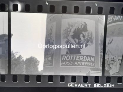 Original WWII Dutch strip with four photo negatives - collaboration posters