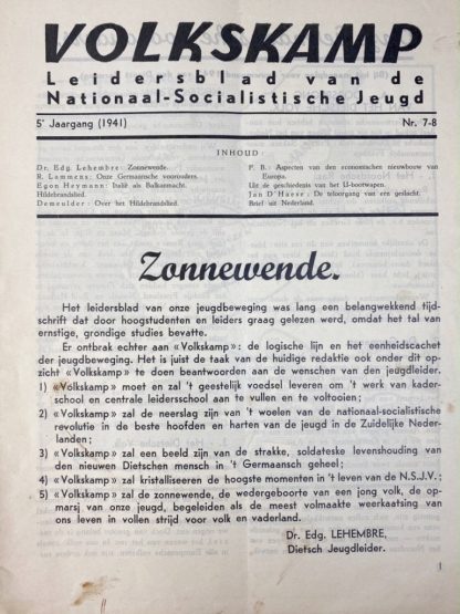 Original WWII Flemish 'Volkskamp' magazine - 1941 - No. 7-8